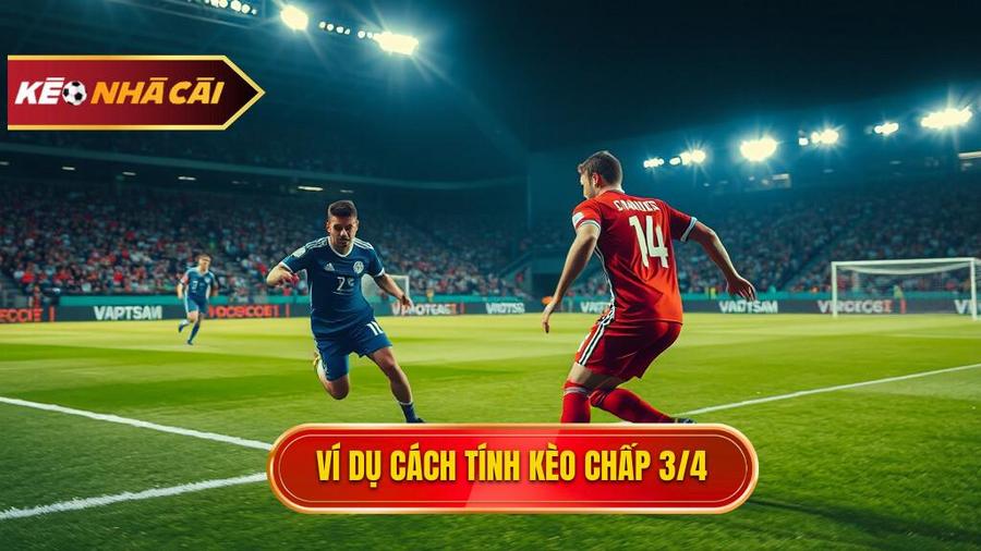 Ví dụ minh họa thực tế về Kèo chấp 3/4 (0.75)